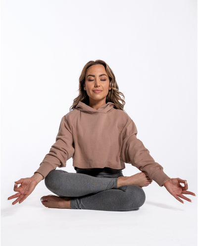 NS x preloved - Barbell Cropped Hoodie