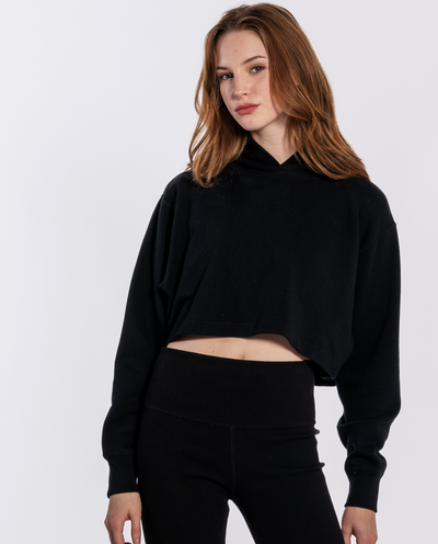 NS x preloved - Barbell Cropped Hoodie