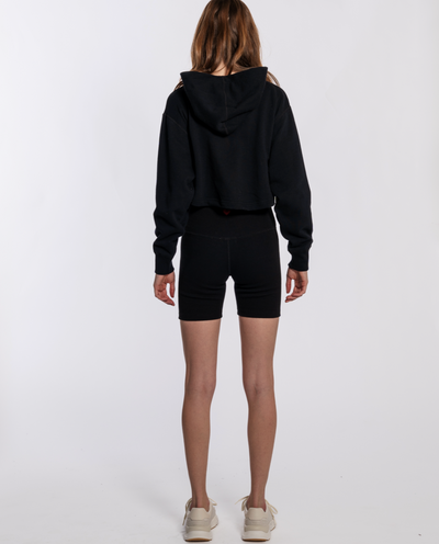 NS x preloved - Barbell Cropped Hoodie