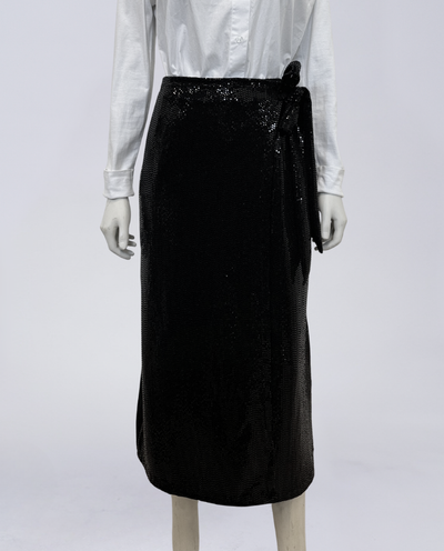 Natalie wrap midi skirt