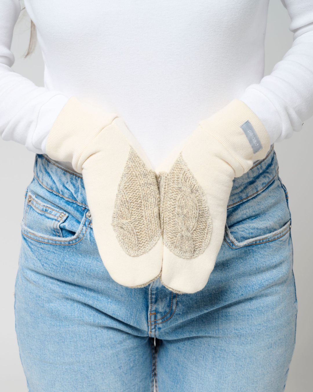 Ariel Mitts  with Upcycled Wool