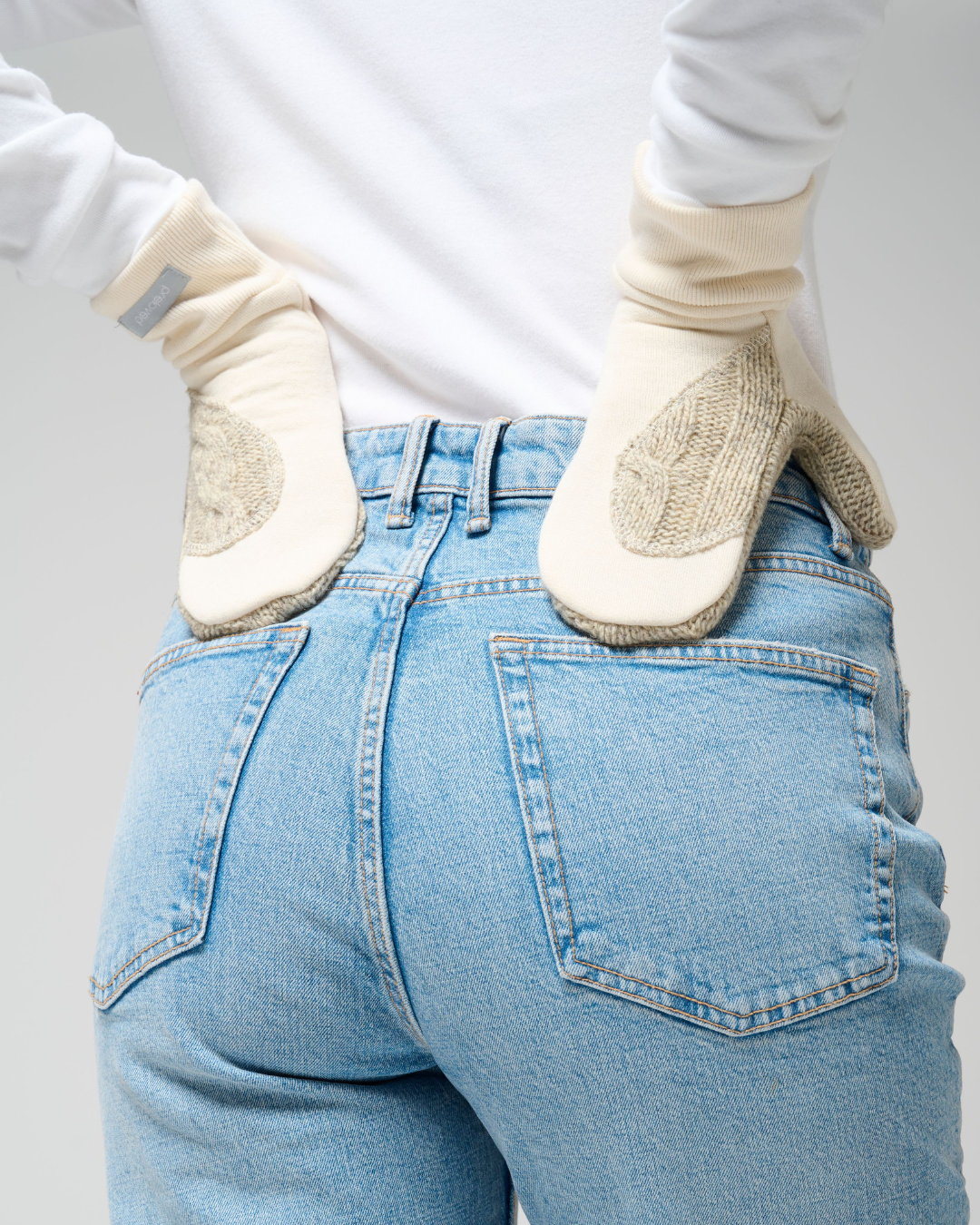 Ariel Mitts  with Upcycled Wool