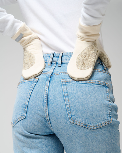 Ariel Mitts  with Upcycled Wool