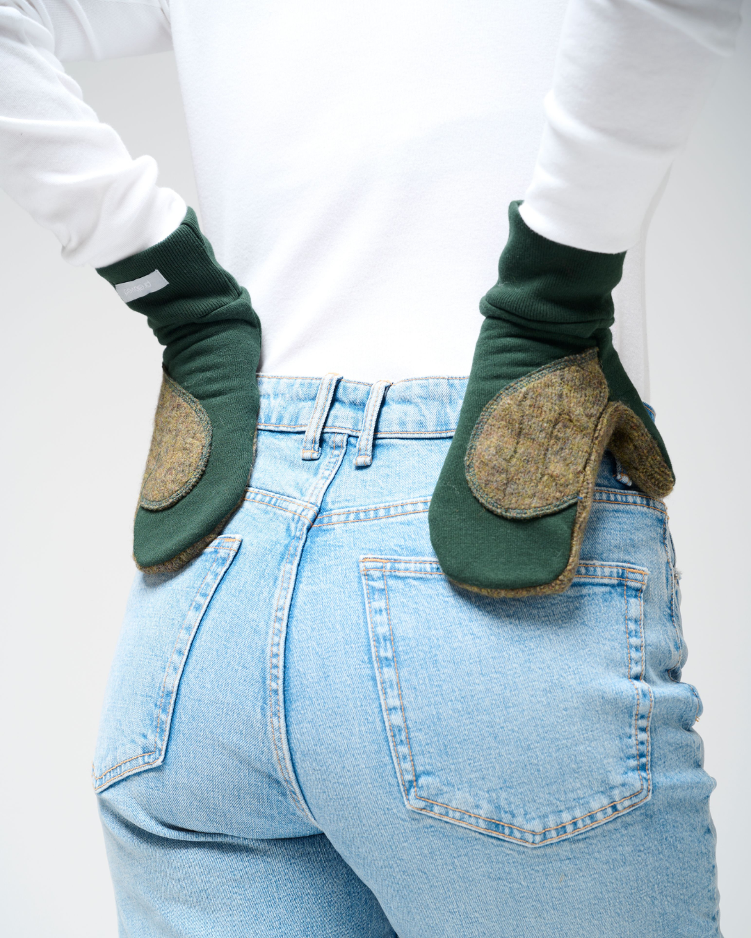 Ariel Mitts  with Upcycled Wool