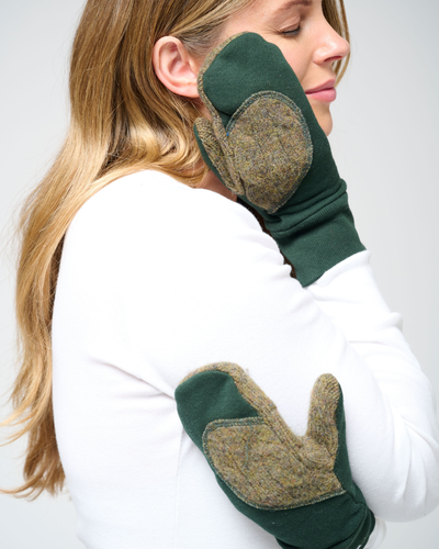 Ariel Mitts  with Upcycled Wool