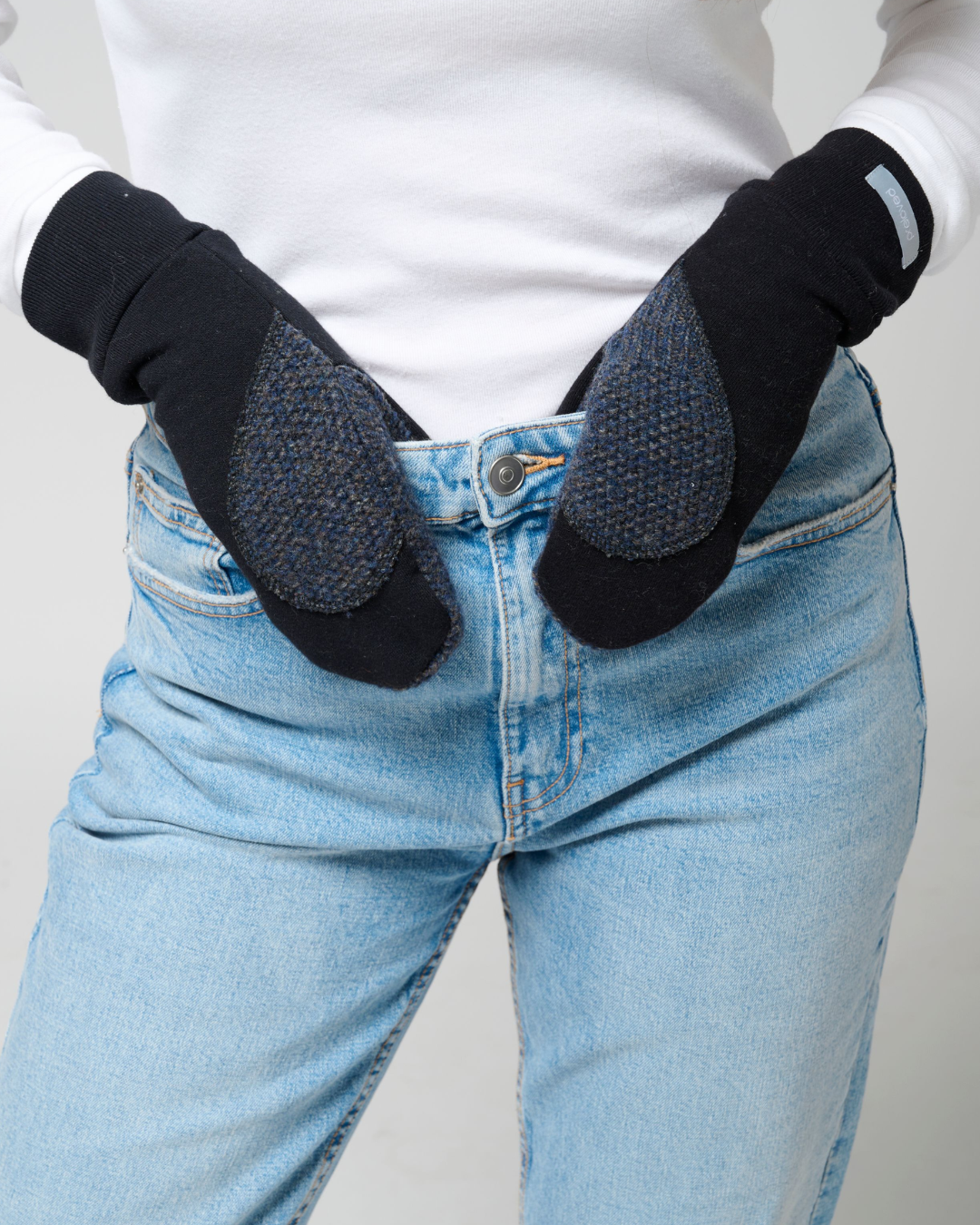 Ariel Mitts  with Upcycled Wool