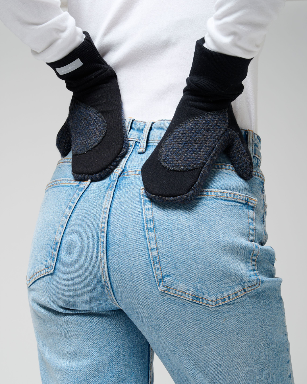 Ariel Mitts  with Upcycled Wool