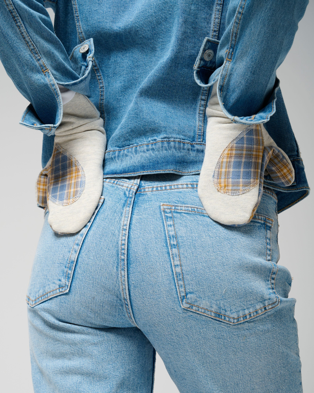 Ariel Mitts with Upcycled Flannel