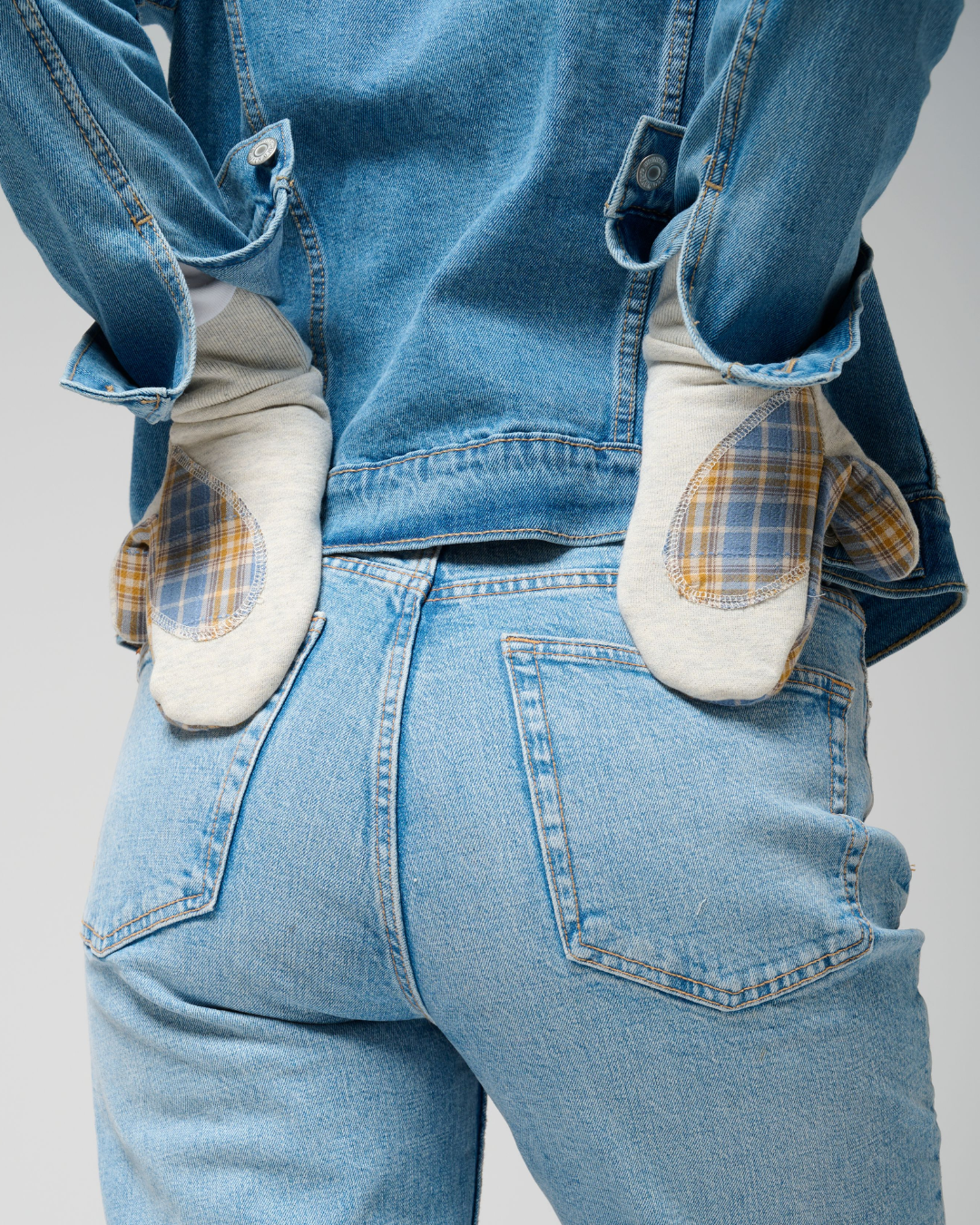 Ariel Mitts with Upcycled Flannel