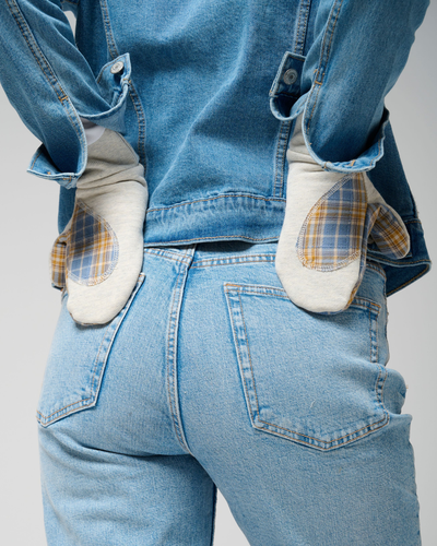 Ariel Mitts with Upcycled Flannel
