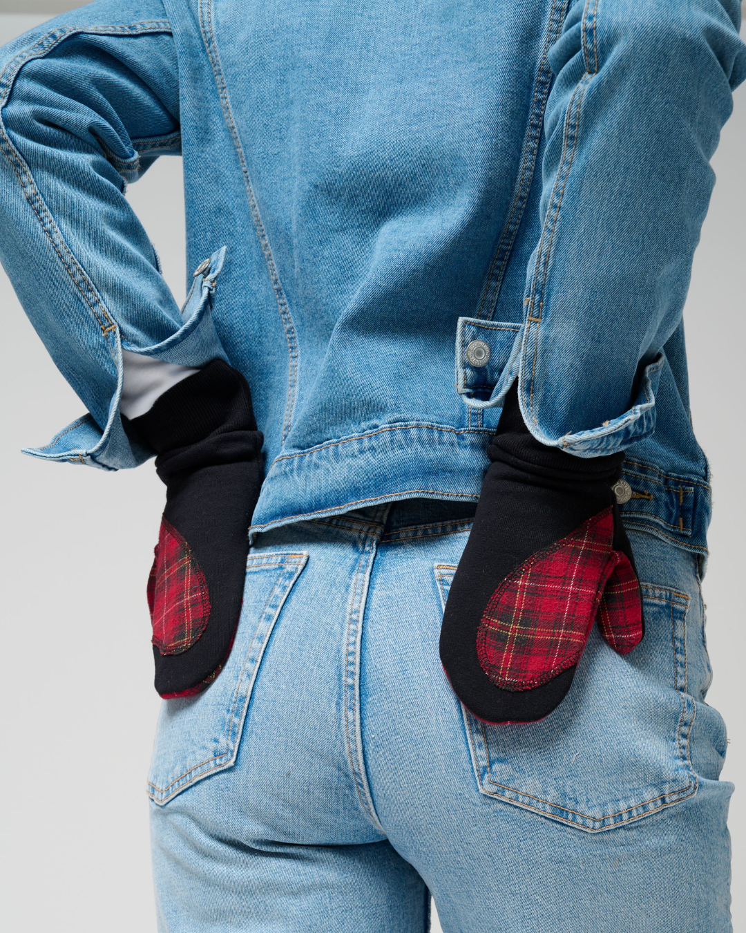 Ariel Mitts with Upcycled Flannel