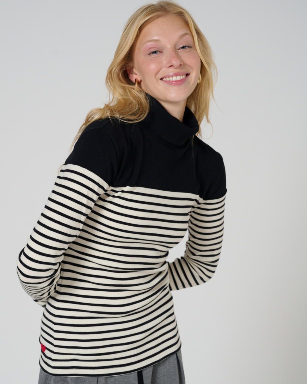 Arlyn Turtleneck stripe Top