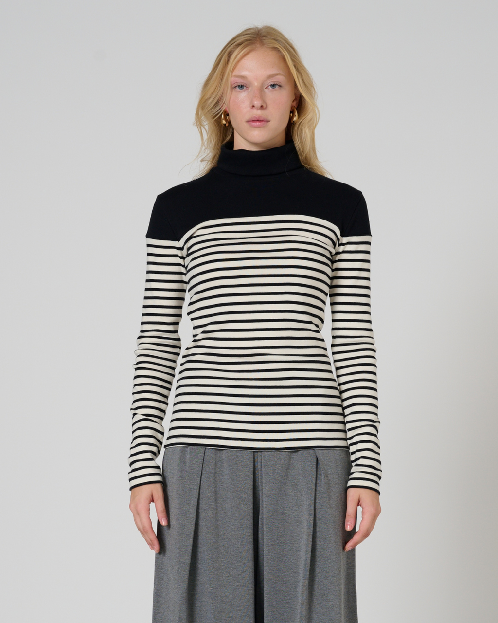 Arlyn Turtleneck stripe Top