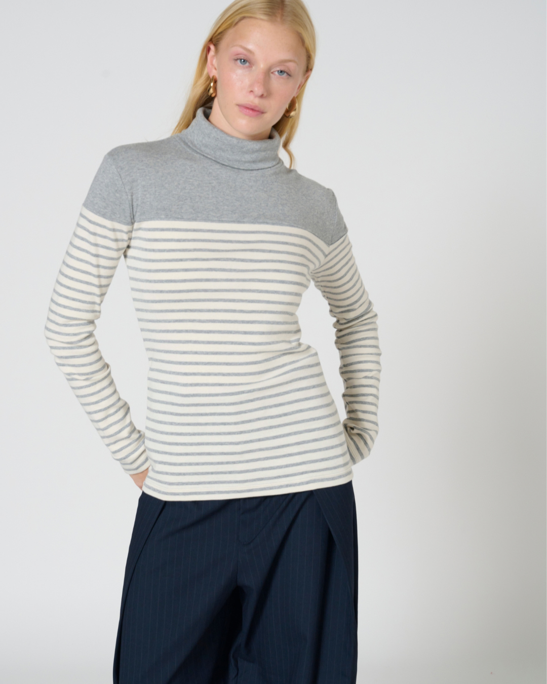 Arlyn Turtleneck stripe Top