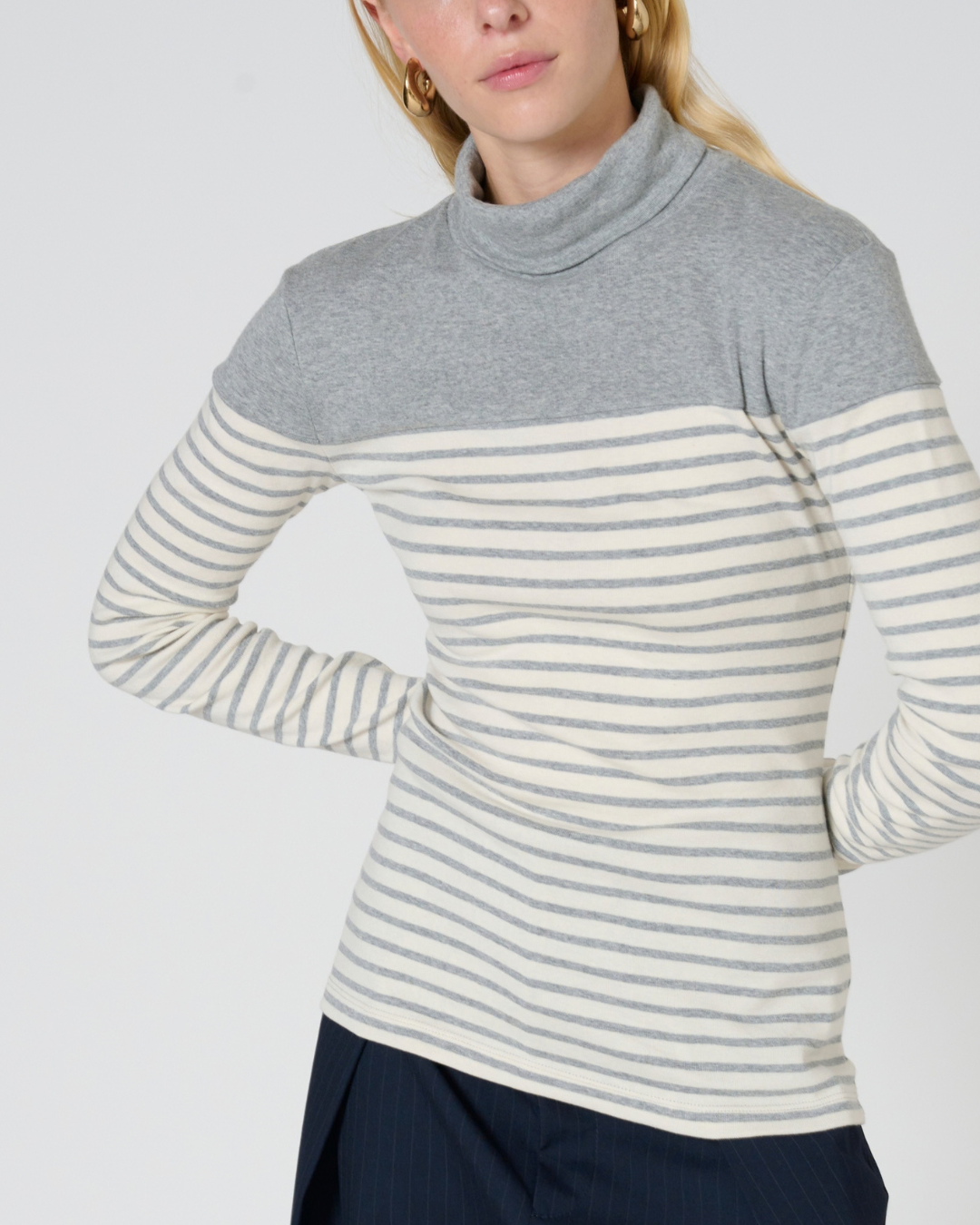 Arlyn Turtleneck stripe Top