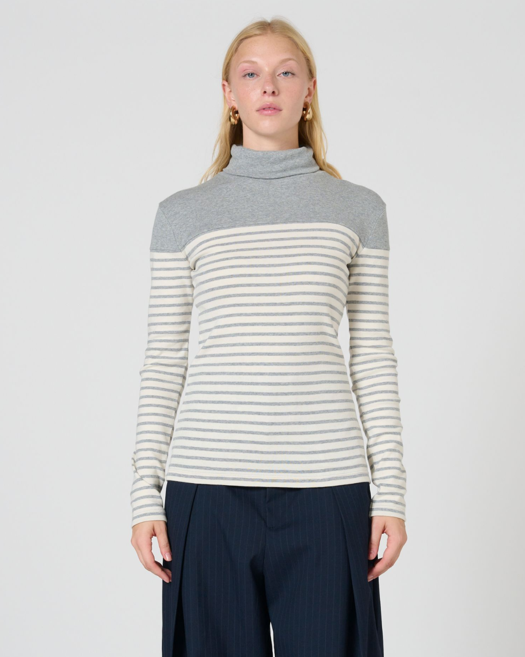 Arlyn Turtleneck stripe Top