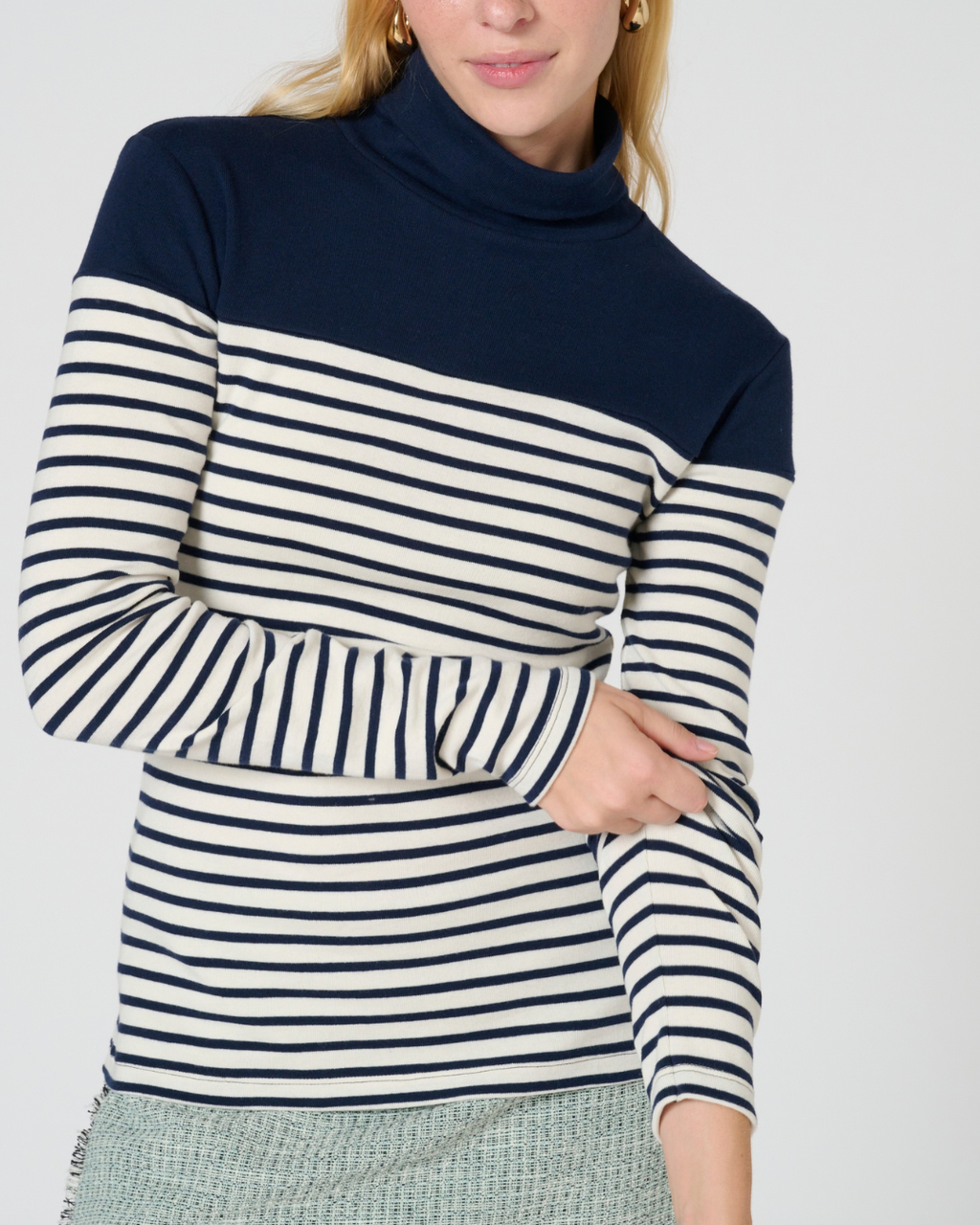 Arlyn Turtleneck stripe Top