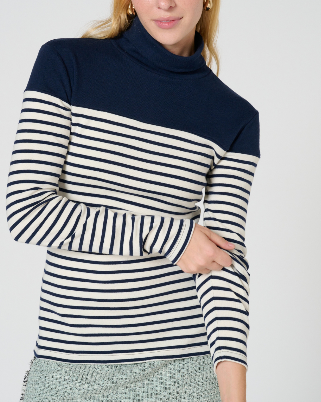 Arlyn Turtleneck stripe Top