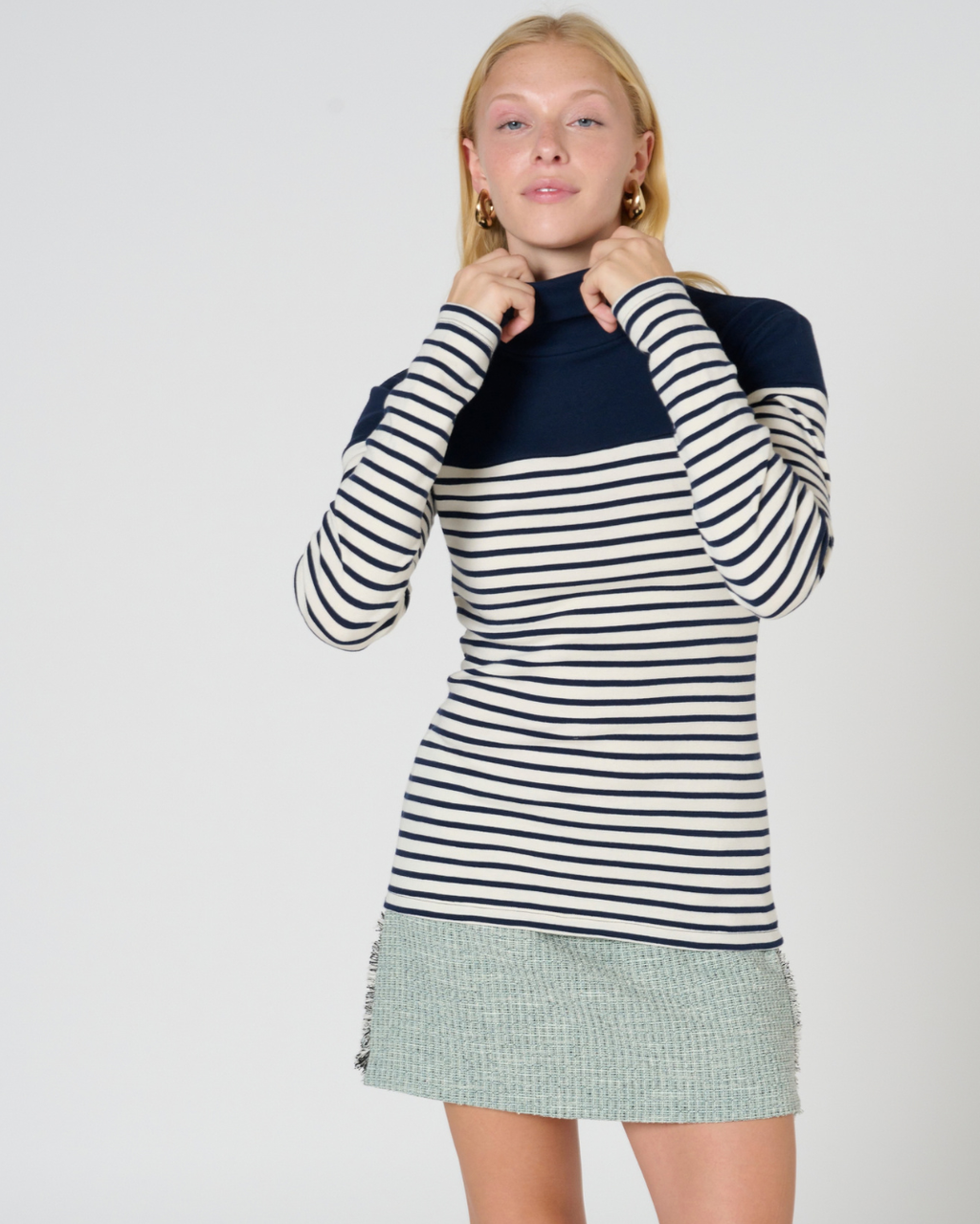 Arlyn Turtleneck stripe Top