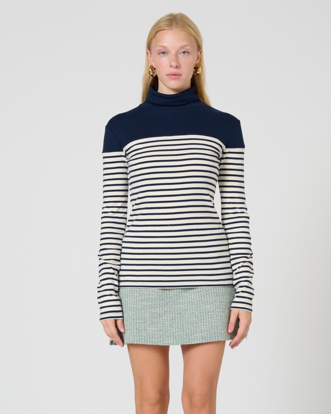 Arlyn Turtleneck stripe Top