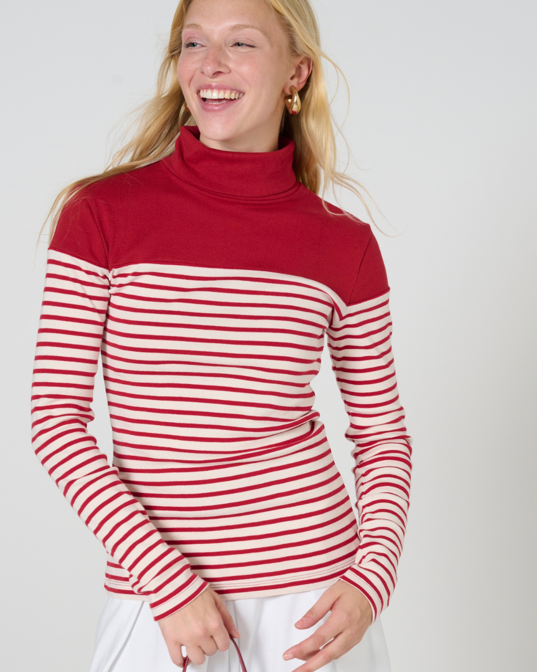 Arlyn Turtleneck stripe Top