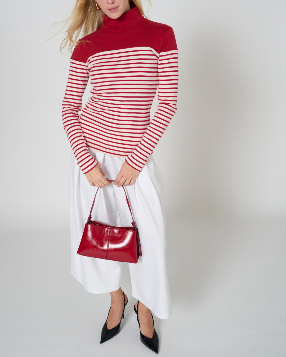 Arlyn Turtleneck stripe Top