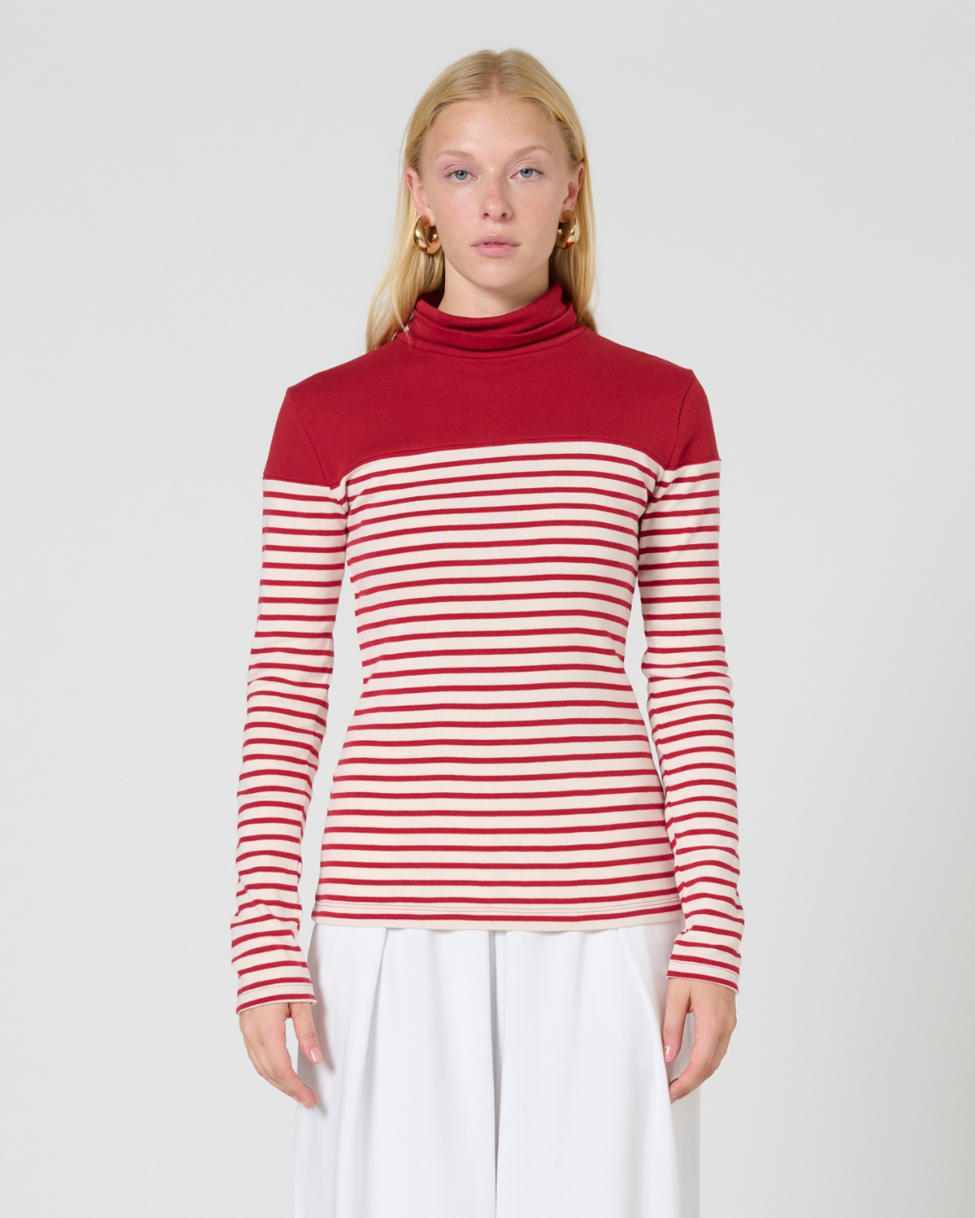 Arlyn Turtleneck stripe Top