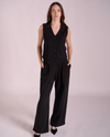 Basma pleated wide-leg pants