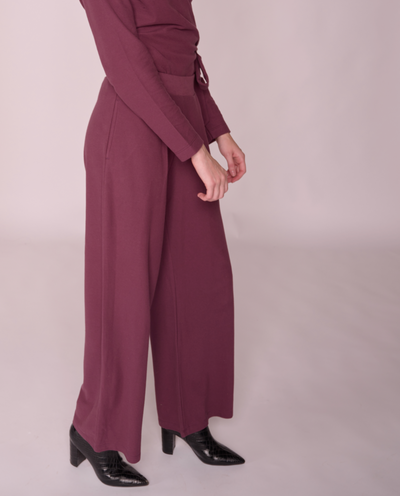 Basma pleated wide-leg pants