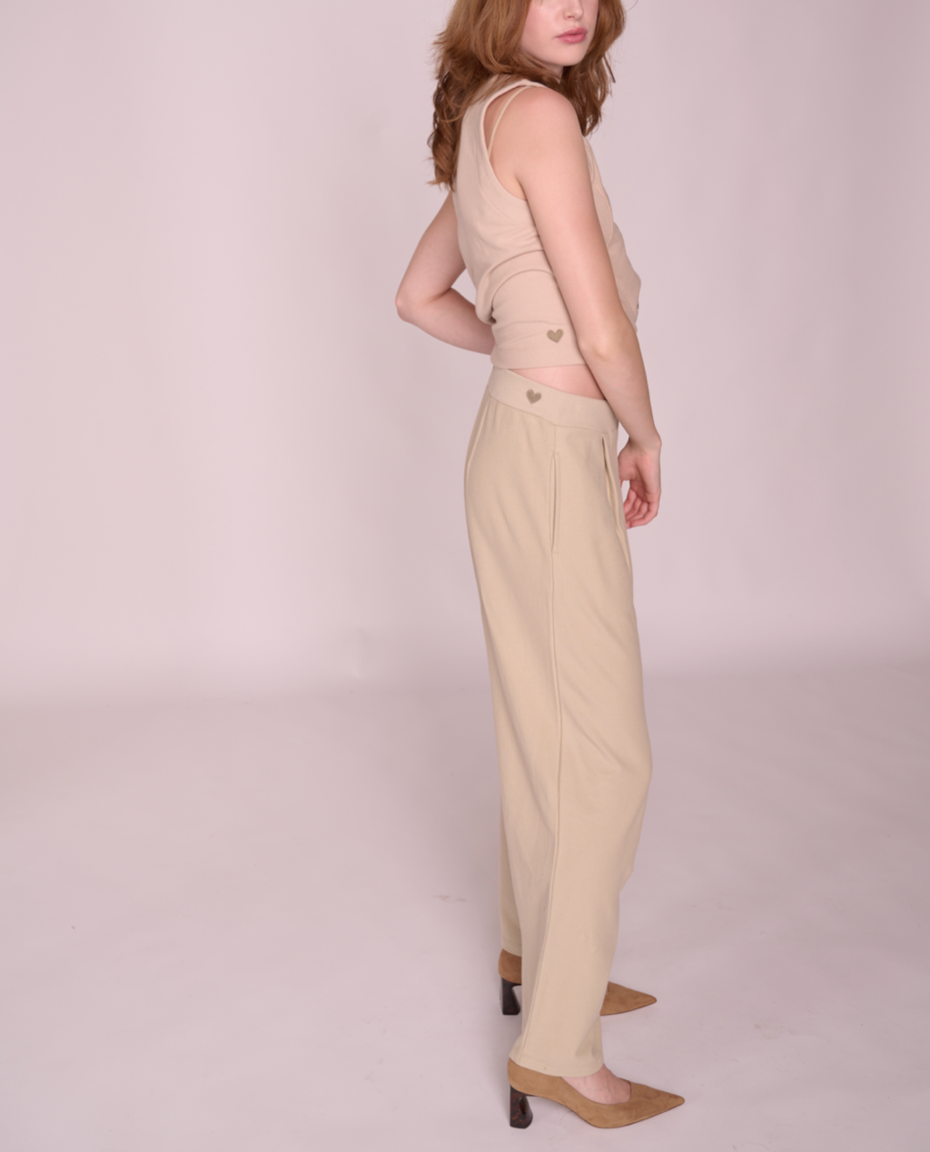 Basma pleated wide-leg pants