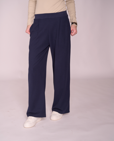 Basma pleated wide-leg pants