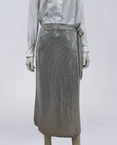 Natalie wrap midi skirt