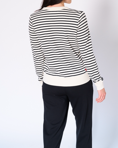 Genevieve stripe crew neck top