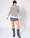 Genevieve stripe crew neck top