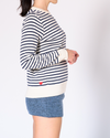 Genevieve stripe crew neck top