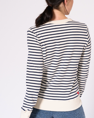 Genevieve stripe crew neck top