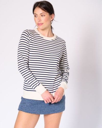 Genevieve stripe crew neck top