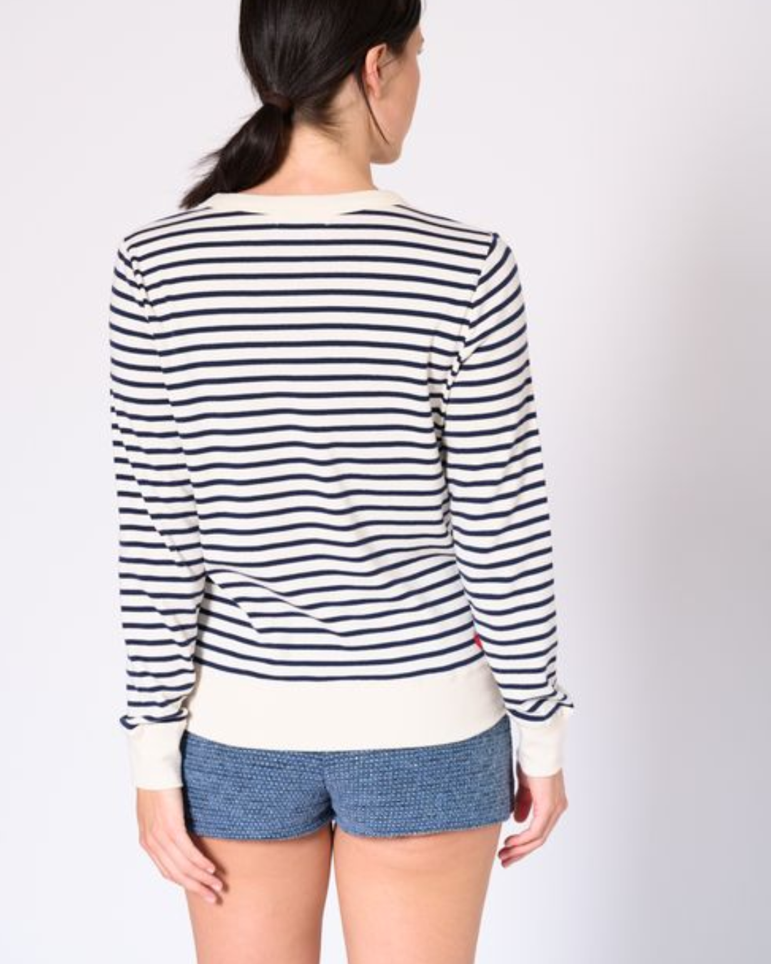 Genevieve stripe crew neck top