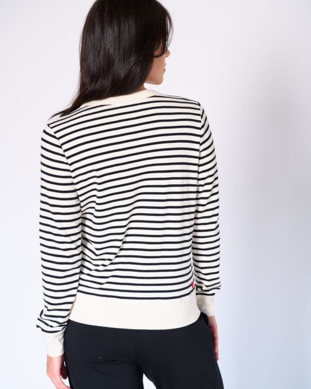 Genevieve stripe crew neck top