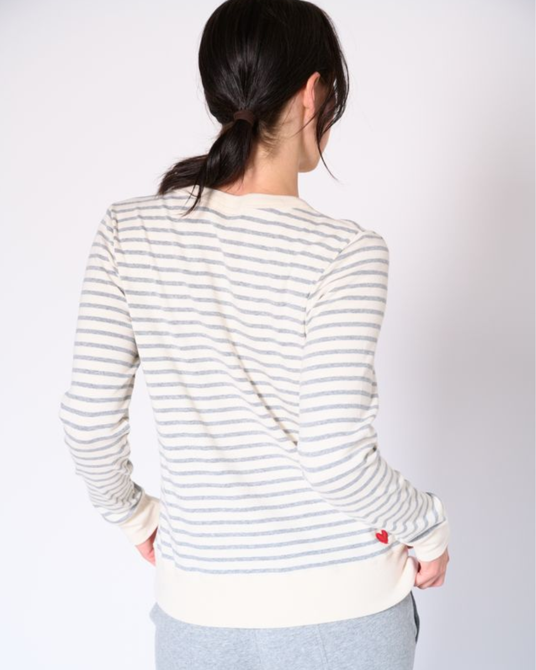 Genevieve stripe crew neck top