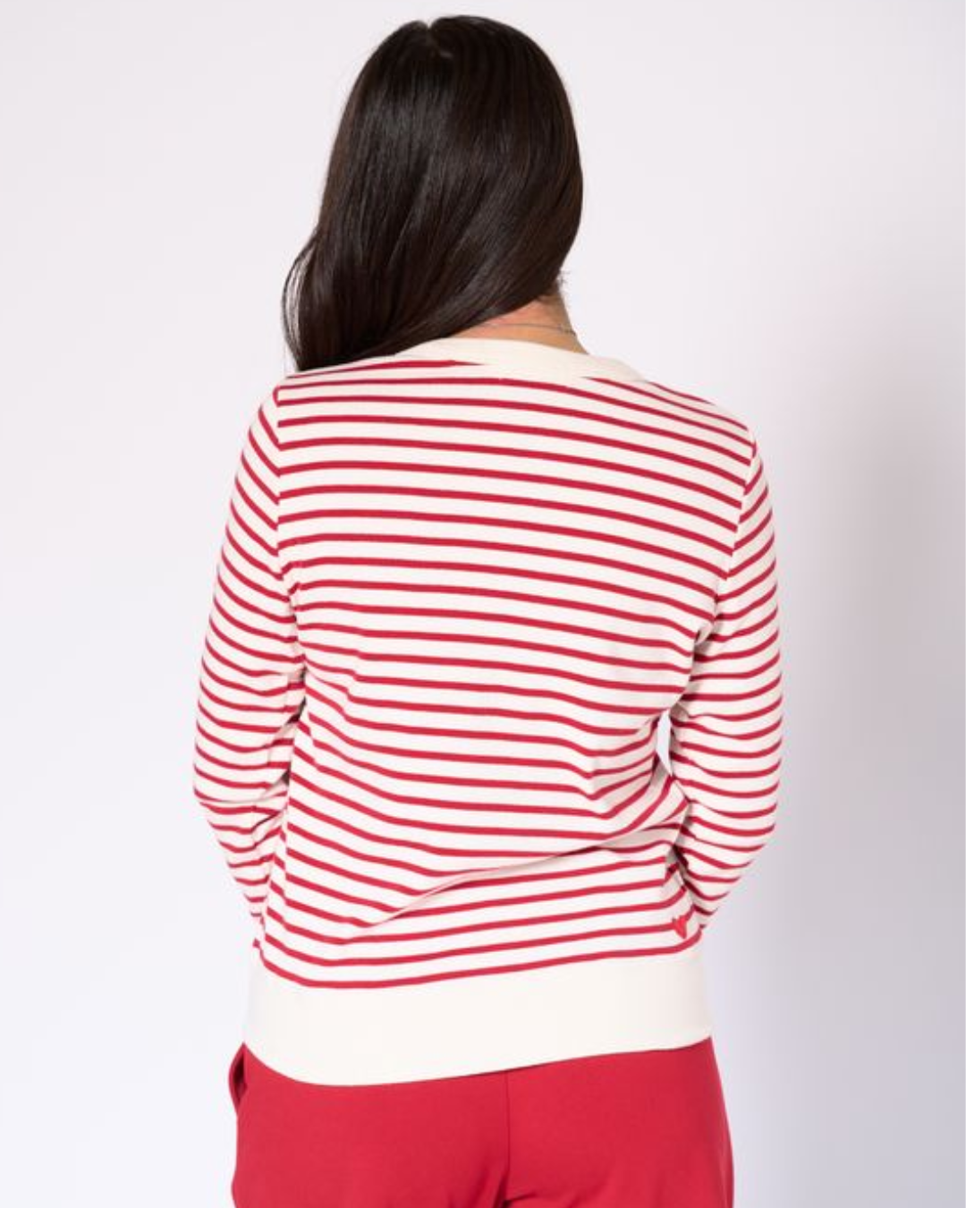 Genevieve stripe crew neck top