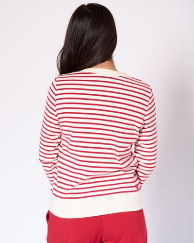 Genevieve stripe crew neck top