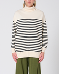 Gillian High neck striped sweatshirt