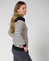 Momiji stripe sweatshirt