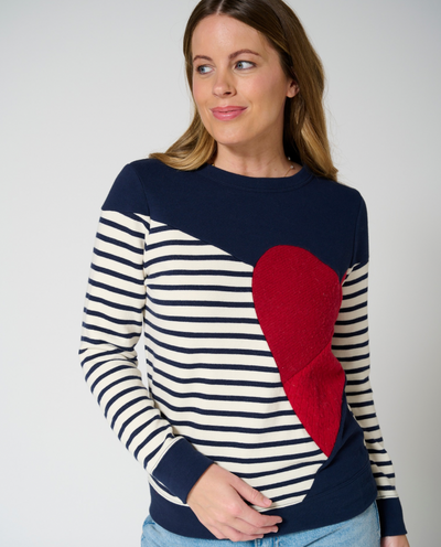 Momiji stripe sweatshirt