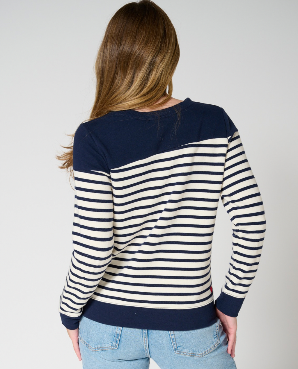 Momiji stripe sweatshirt