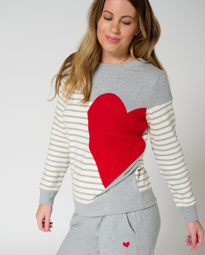 Momiji stripe sweatshirt
