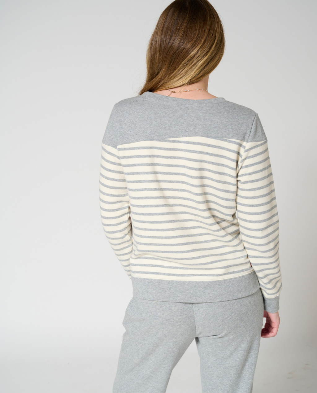 Momiji stripe sweatshirt