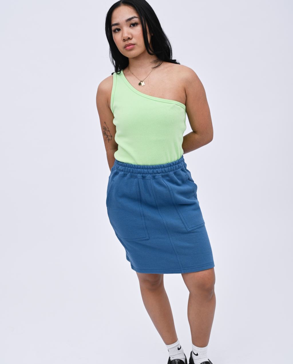 Jean mini skirt