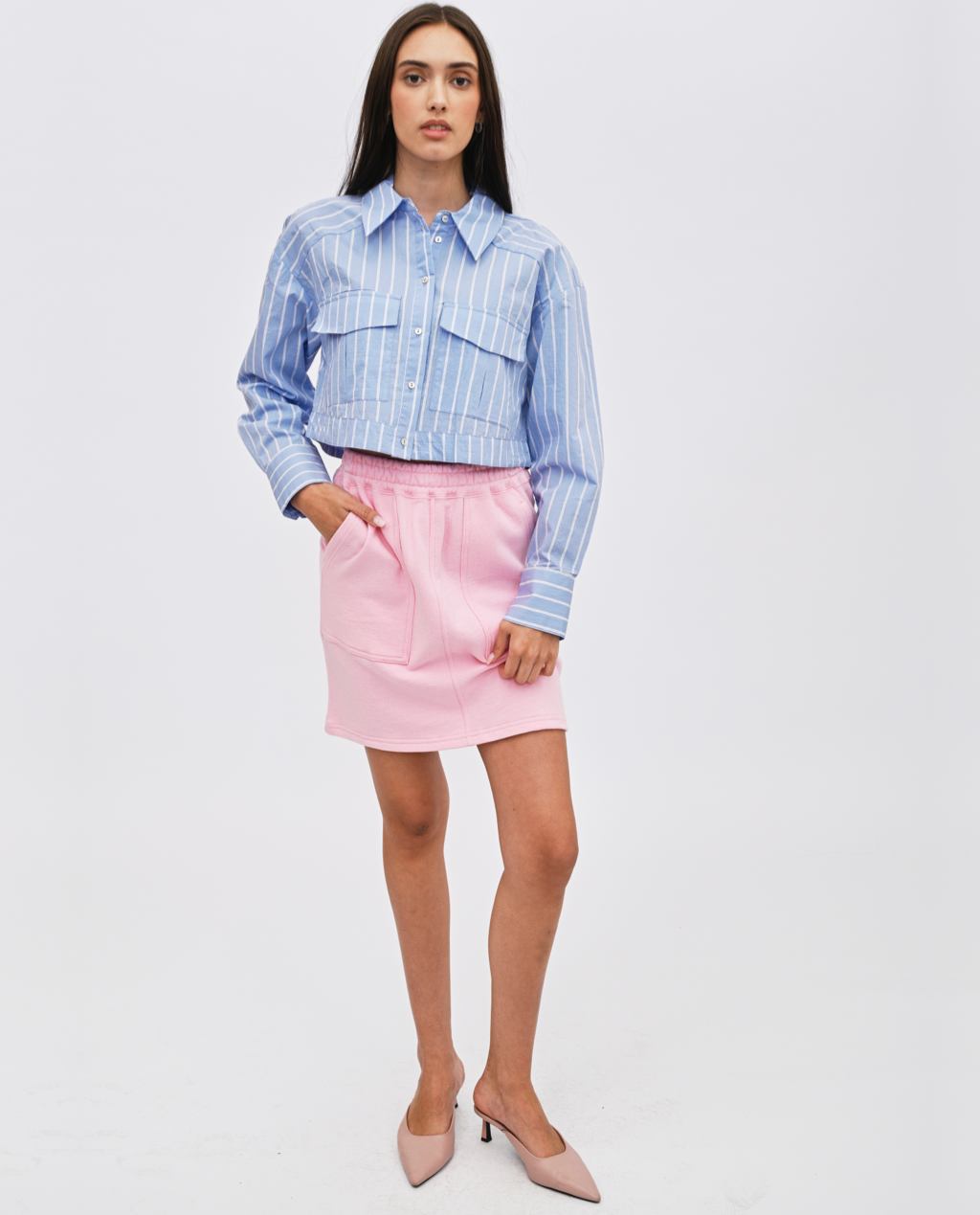 Jean mini skirt